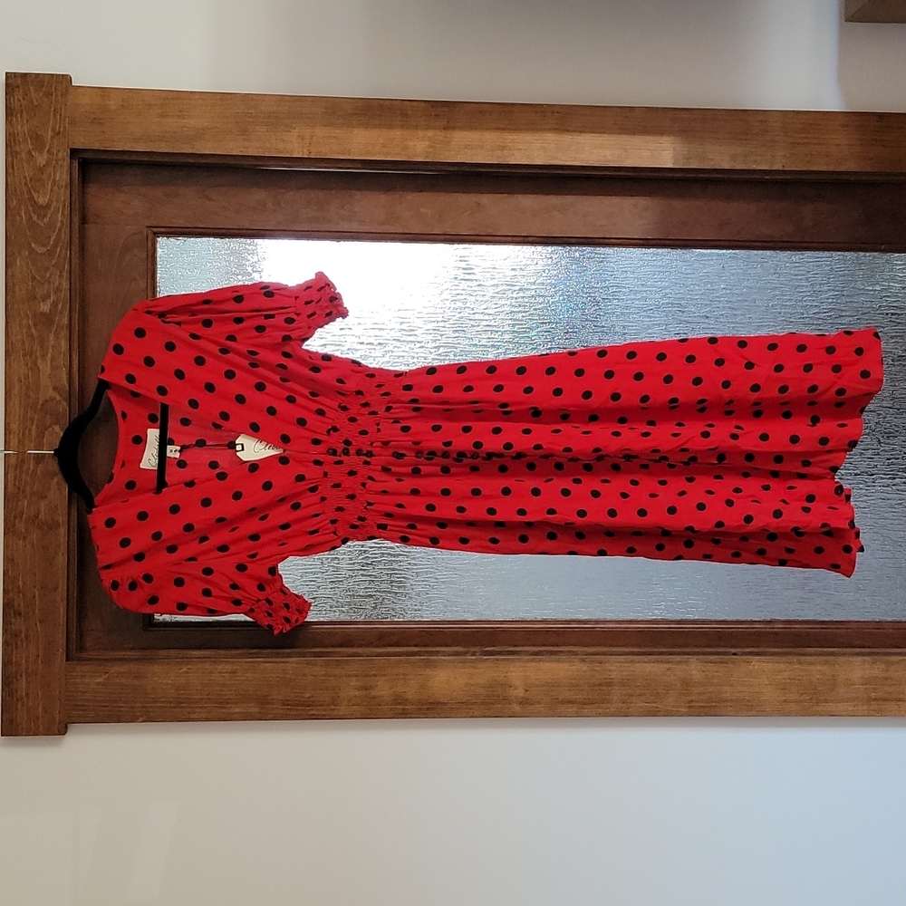 Cleobella Red Polkadot Dress